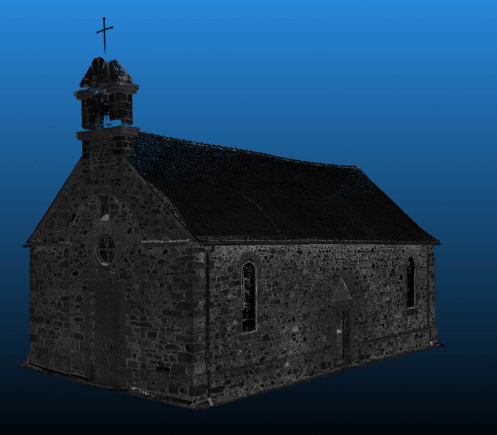 Relevé 3D de la chapelle St-Lingast de Langueux Relevé 3D de la chapelle St-Lingast de Langueux